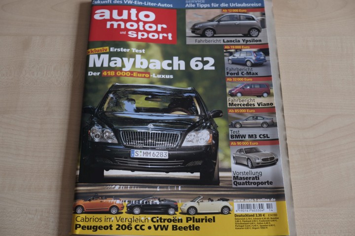 Deckblatt Auto Motor und Sport (14/2003)